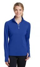 Sport-Tek® Ladies Sport-Wick® Textured 1/4-Zip Pullover